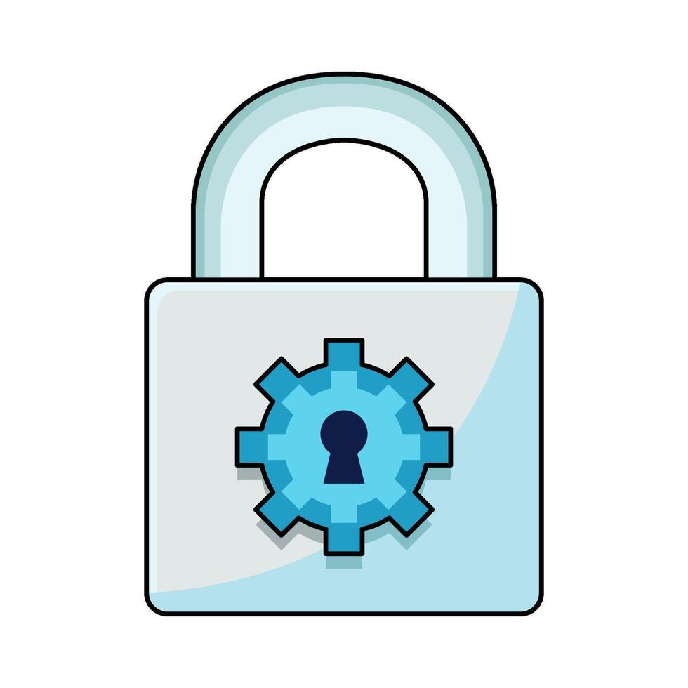 illustration of security lock vector