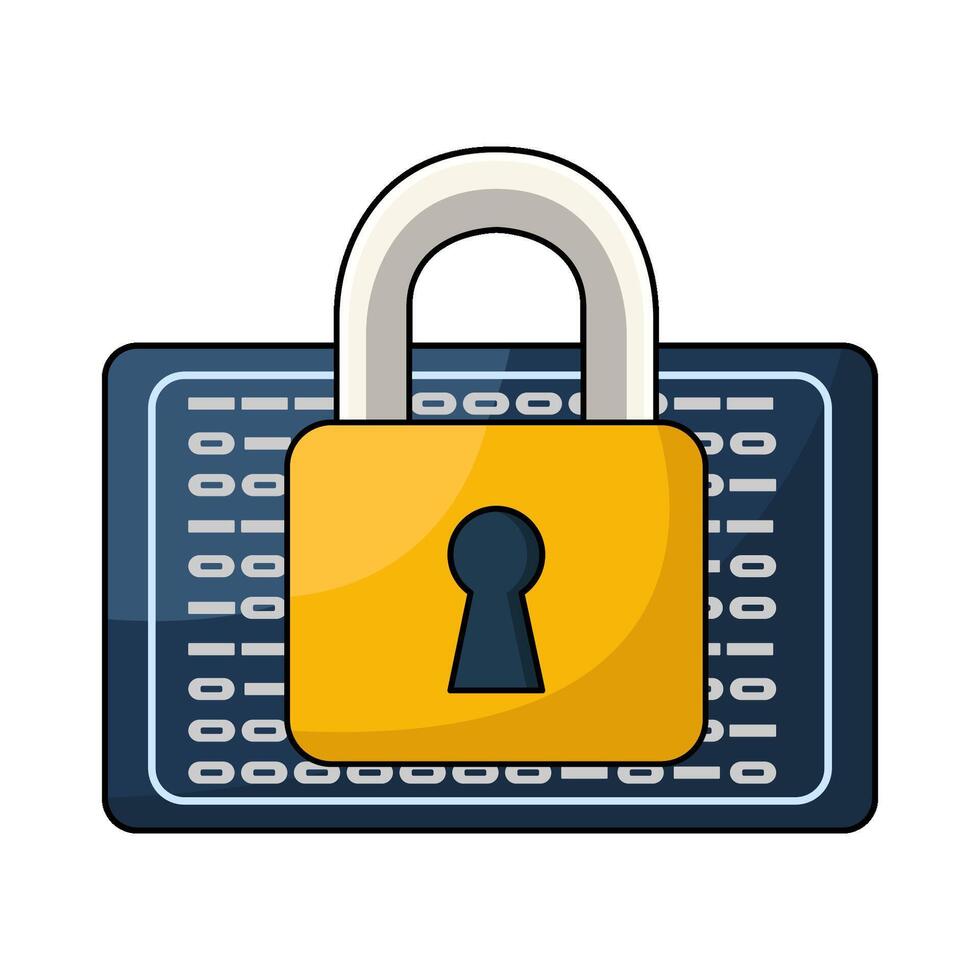 illustration of Encrypt Lock vector