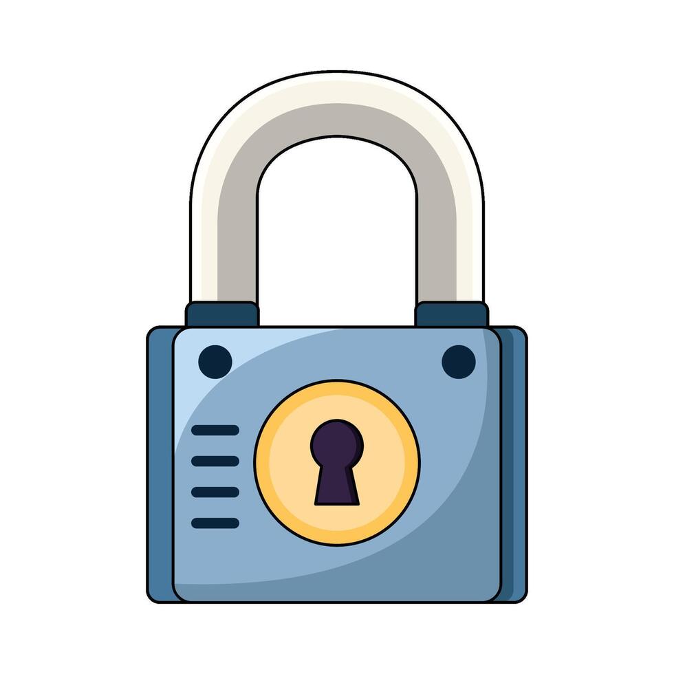 illustration of a padlock vector