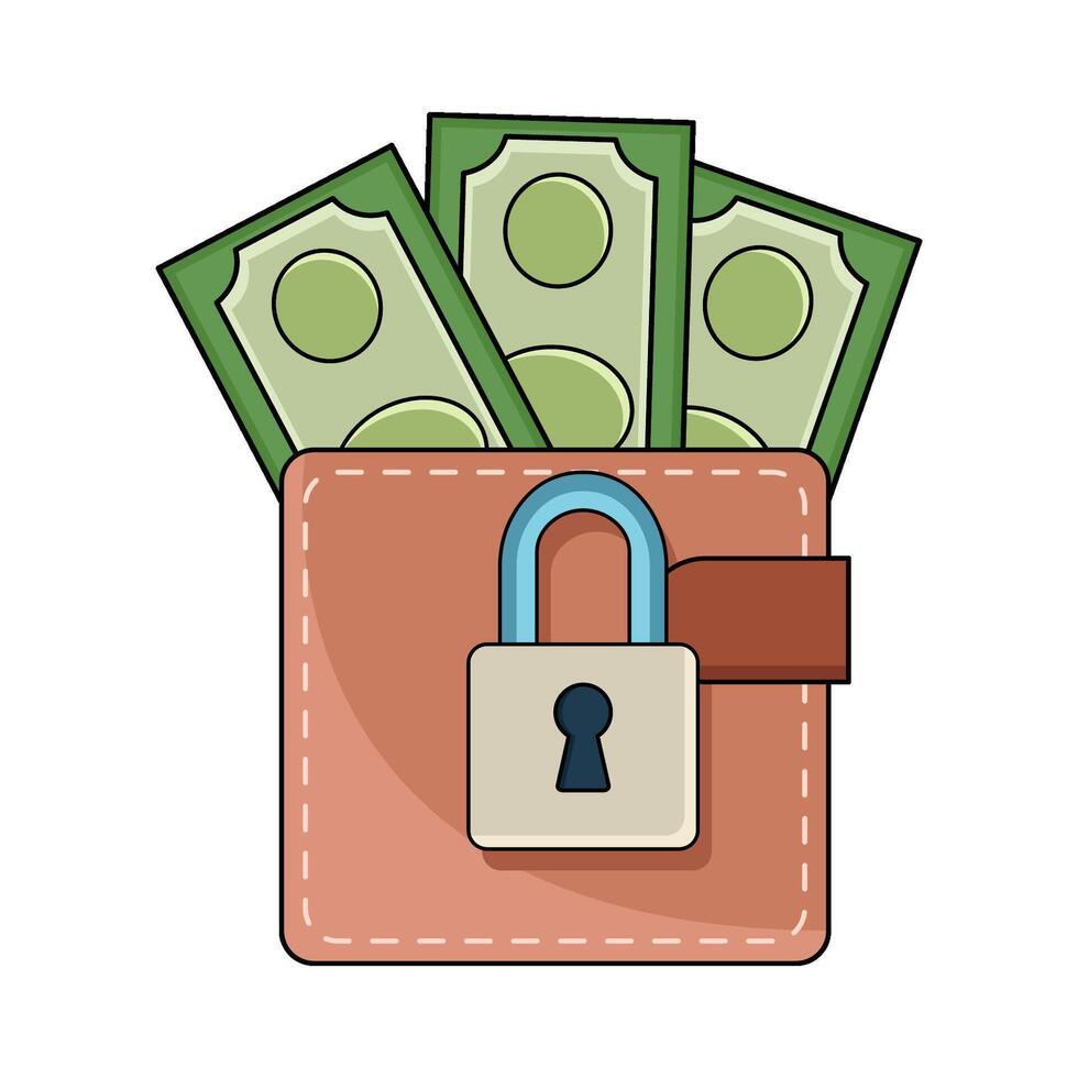 illustration of Salary Lock vector