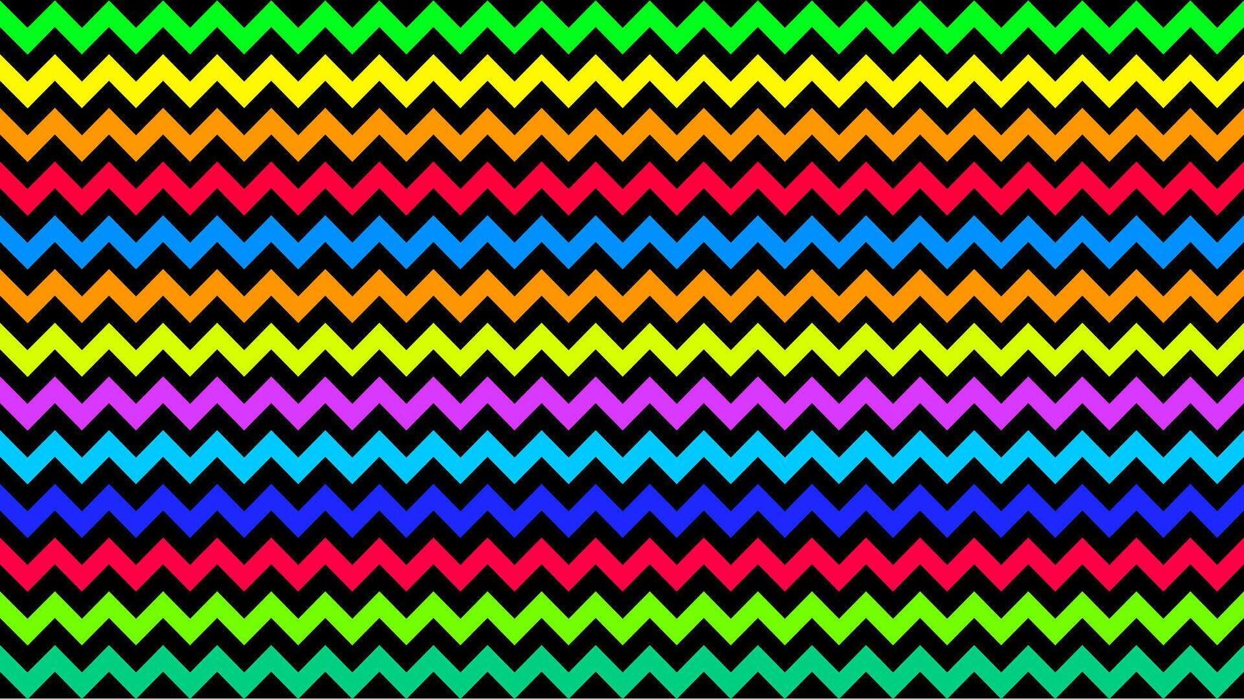 rainbow serrated striped colorful for background, art line shape zig zag doodle color, wallpaper stroke line parallel wave triangle rainbow color, tracery chevron colorful triangle striped full frame vector