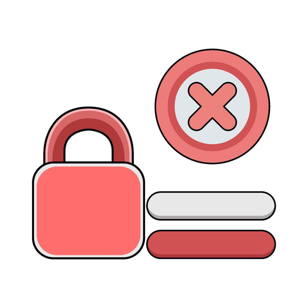 illustration of Access Denied vector