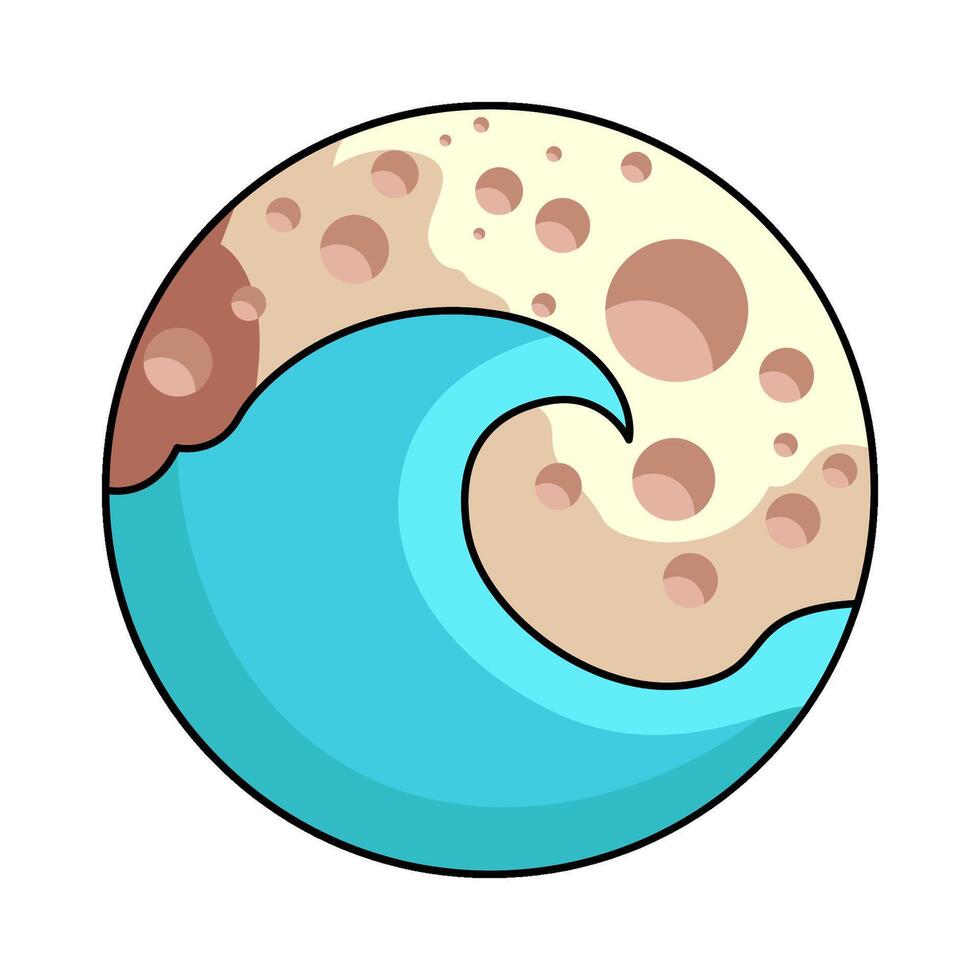 illustration of ocean planet vector