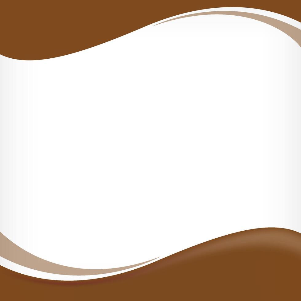 wave border frame brown for banner background, square frame for banner advertising background, copy space vector