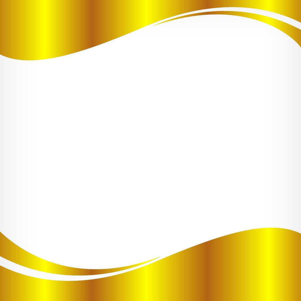 wave border frame gold for banner background, golden square frame for banner advertising background, copy space vector