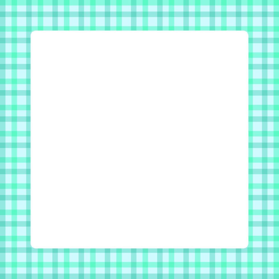 tartan square frame, blue plaid tartan pastel for a banner, plaid frame for advertising background, copy space vector