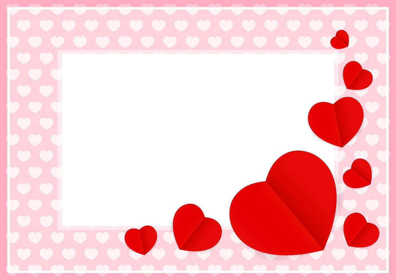 red hearts shape on pink pastel color soft for banner background copy space, many heart shape for banner valentines decoration, red heart shaped for wedding love card, heart shape symbolizes of love vector