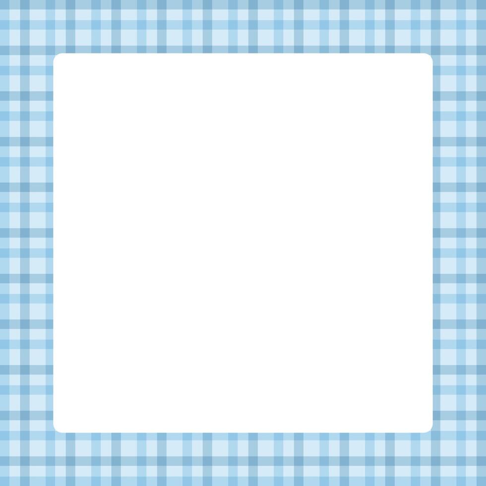 tartan square frame, blue plaid tartan soft for a banner, plaid frame for advertising background, copy space vector