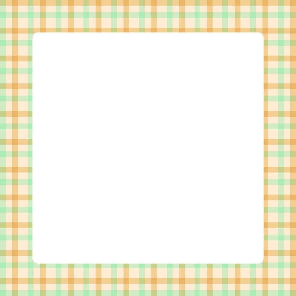 tartan square frame, brown plaid tartan soft for banner, plaid frame for advertising background, copy space vector