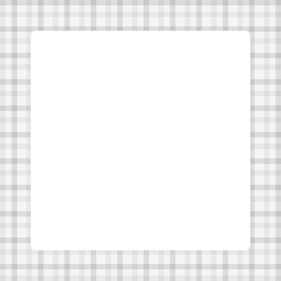 tartan square frame, grey plaid tartan pastel soft for banner, plaid frame for advertising background, copy space vector