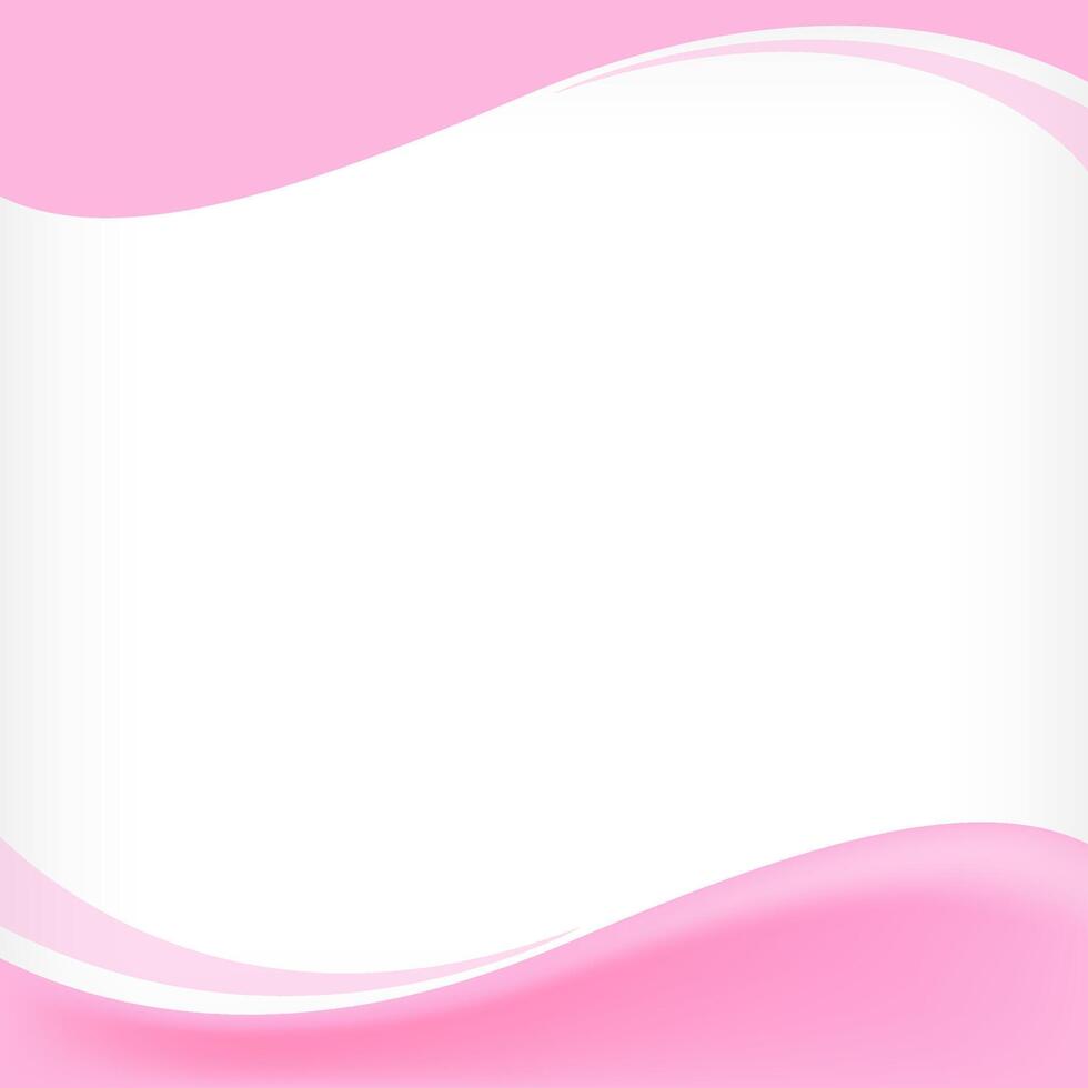 wave border frame pink for banner background, square frame for banner advertising and background, copy space vector