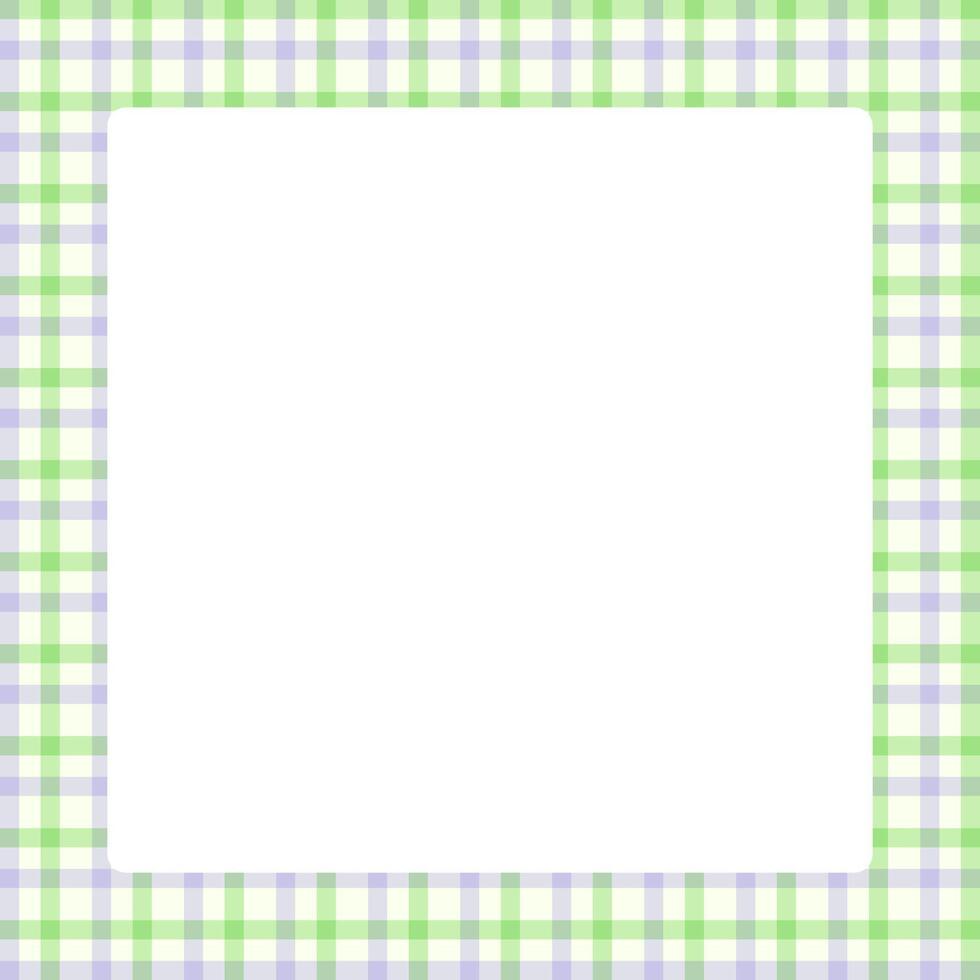 tartan square frame, green plaid tartan soft for banner, plaid frame for advertising background, copy space vector