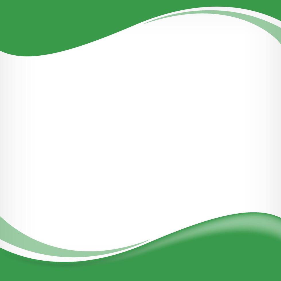 wave border frame green for banner background, square frame for banner advertising background copy space vector