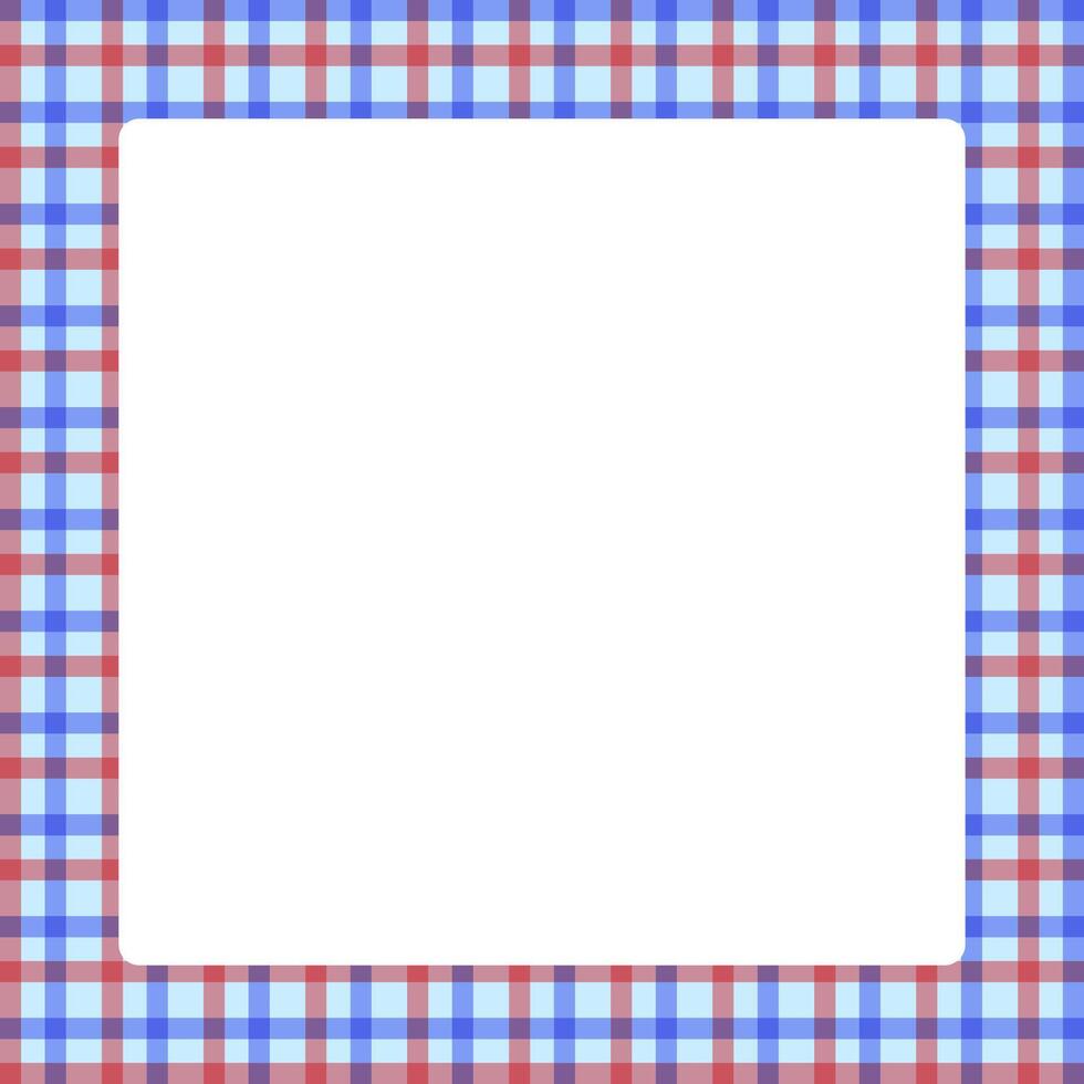 tartan square frame, blue plaid tartan pastel for banner, plaid frame for advertising background, copy space vector