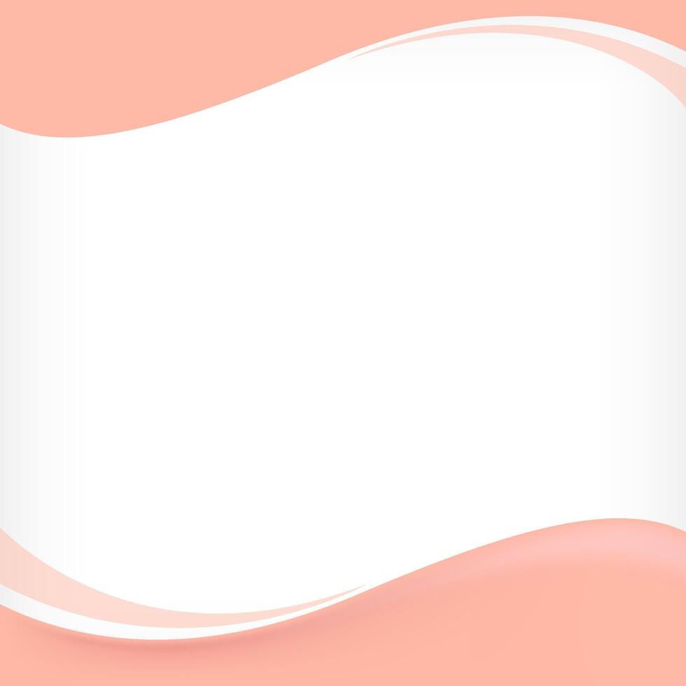 wave border frame pastel for banner background, square frame for banner advertising background, copy space vector