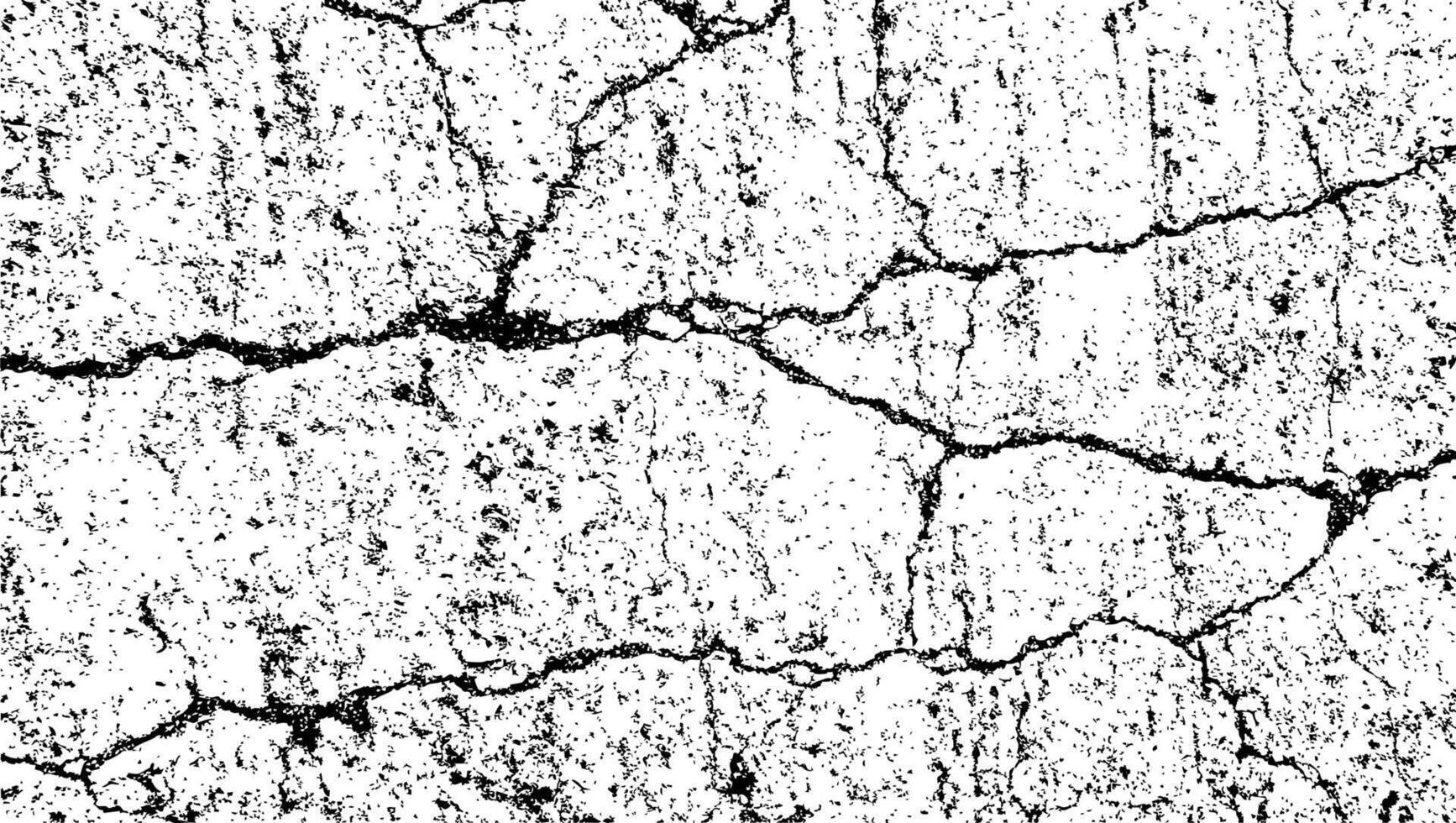 crack texture, grunge textured, distress background, rough texture, dirty texture, cracked wall concrete of black and white for background vector