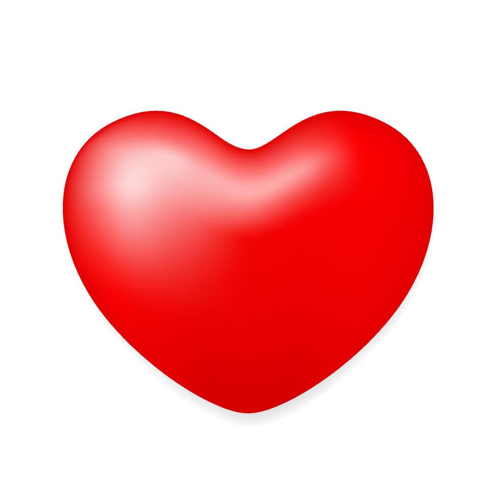 Red heart shape, Heart shape for Valentine card wedding decoration, Red heart shaped balloon, Red heart shape symbolizes icon and logo of happy Love in Valentines day vector