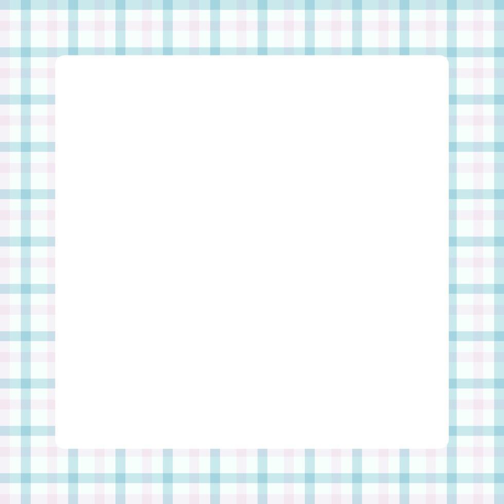 tartan square frame, blue plaid tartan soft for banner, plaid frame for advertising background, copy space vector