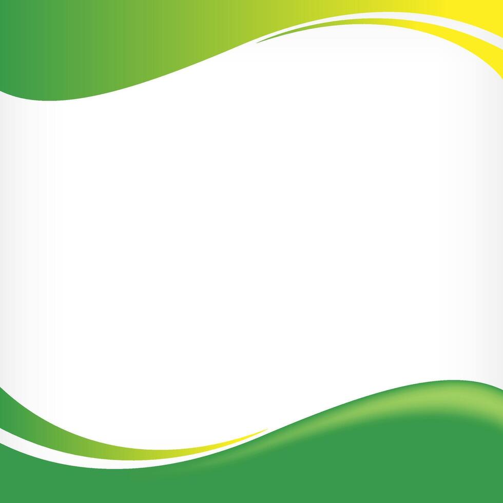 wave border frame green for banner background, square frame for banner advertising background, copy space vector