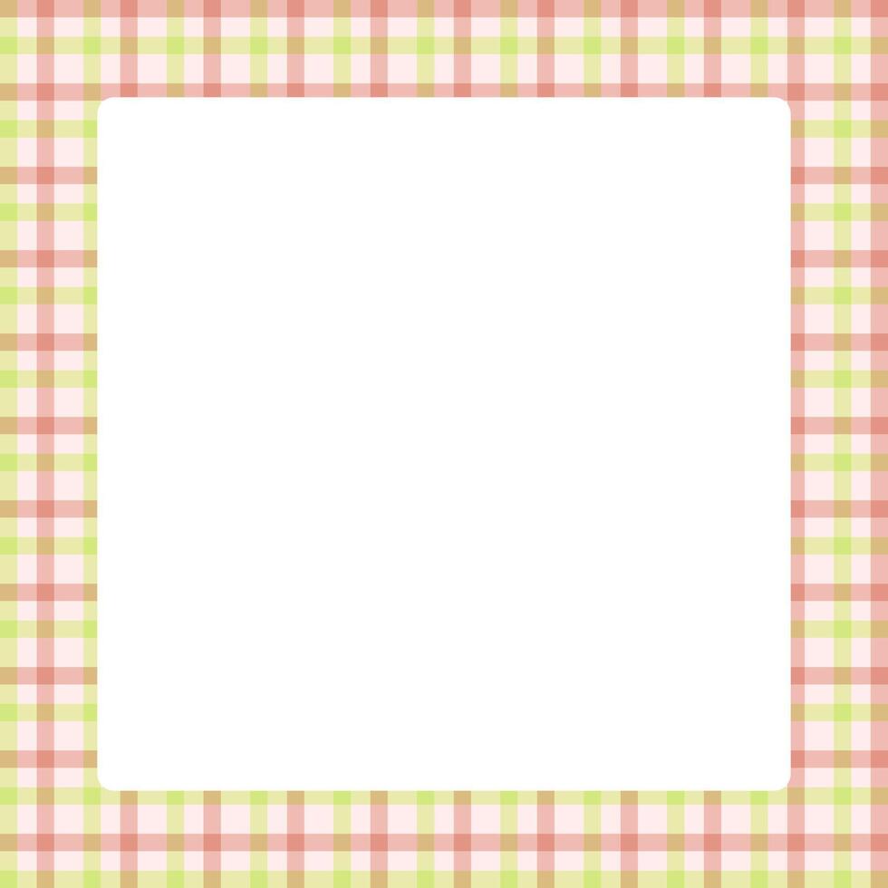 tartan square frame, red plaid tartan soft for banner, plaid frame for advertising background, copy space vector