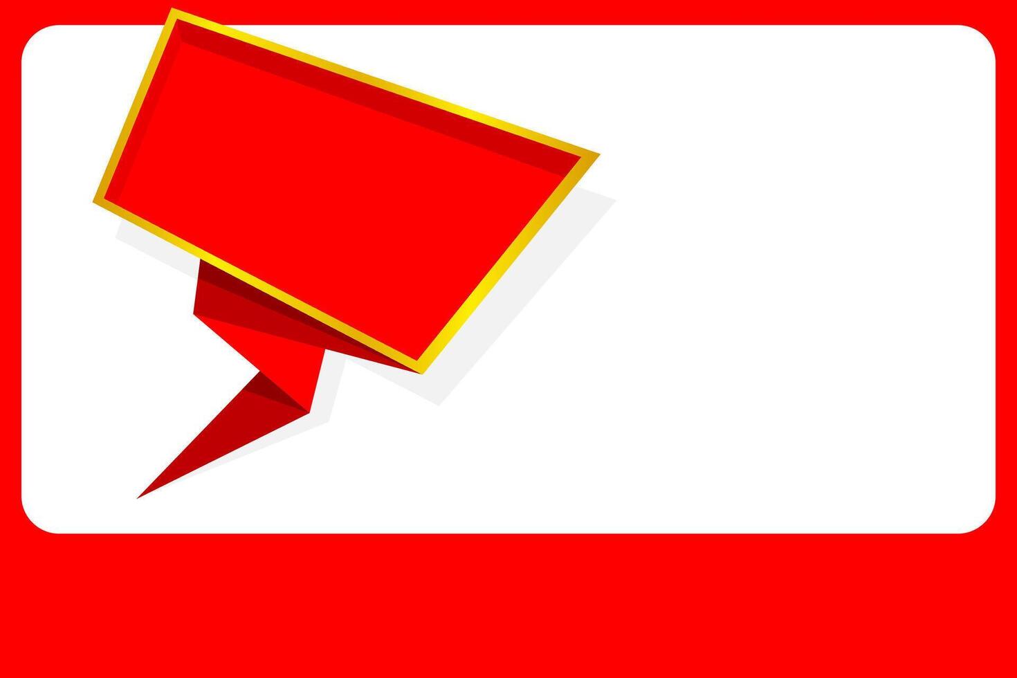 banner red blank, frame banner template flat lay fashion style, red frame square empty copy space for advertising banner hot sales promotion special sale discount on media social online vector