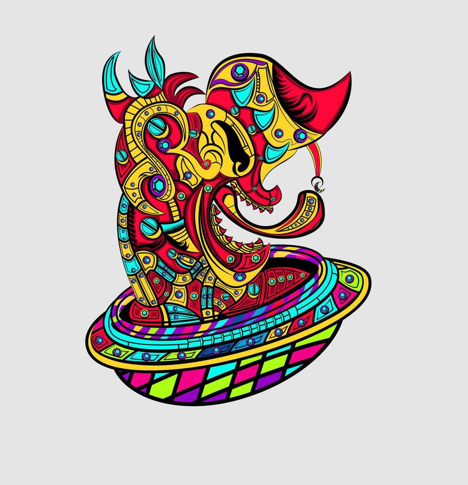 mascot separated layers playful vector