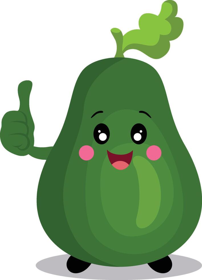 Happy Avocado Giving a Thumbs Up vector