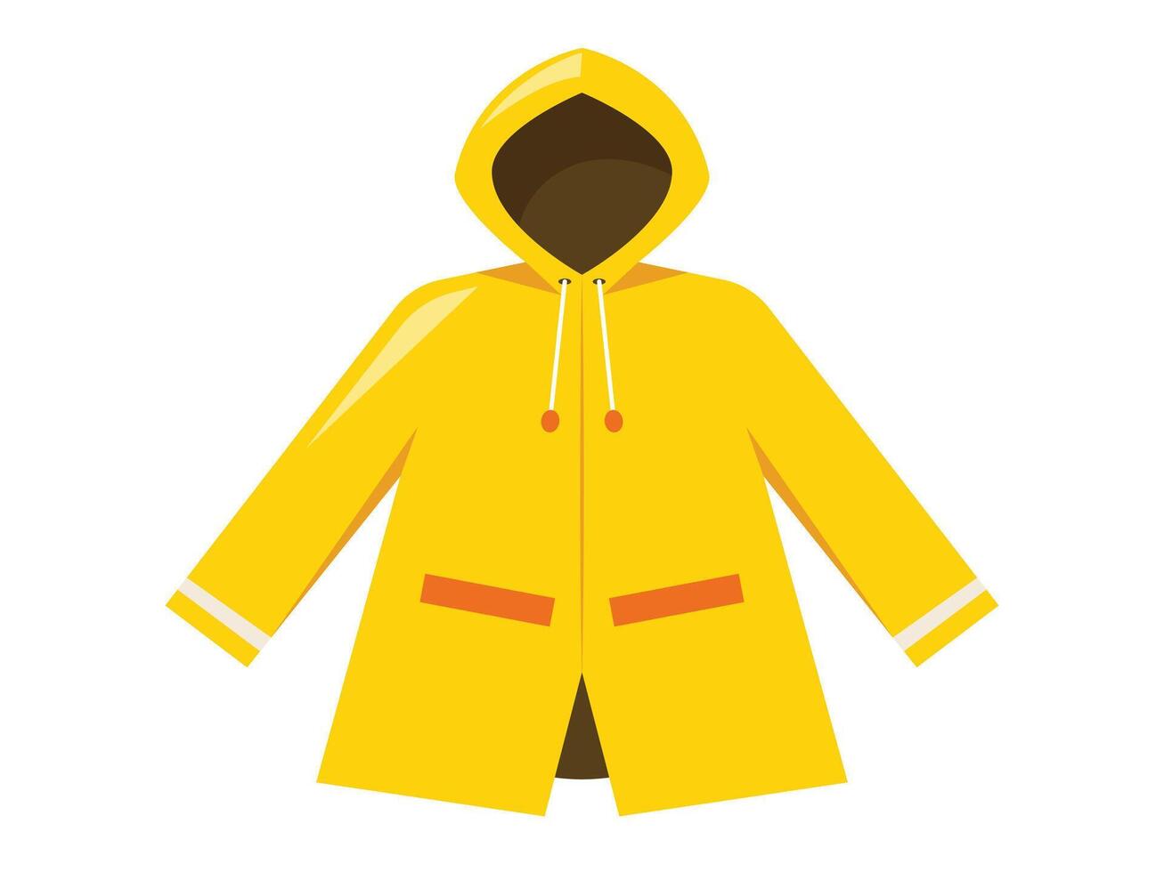 Raincoat stock illustration, yellow raincoat design element vector