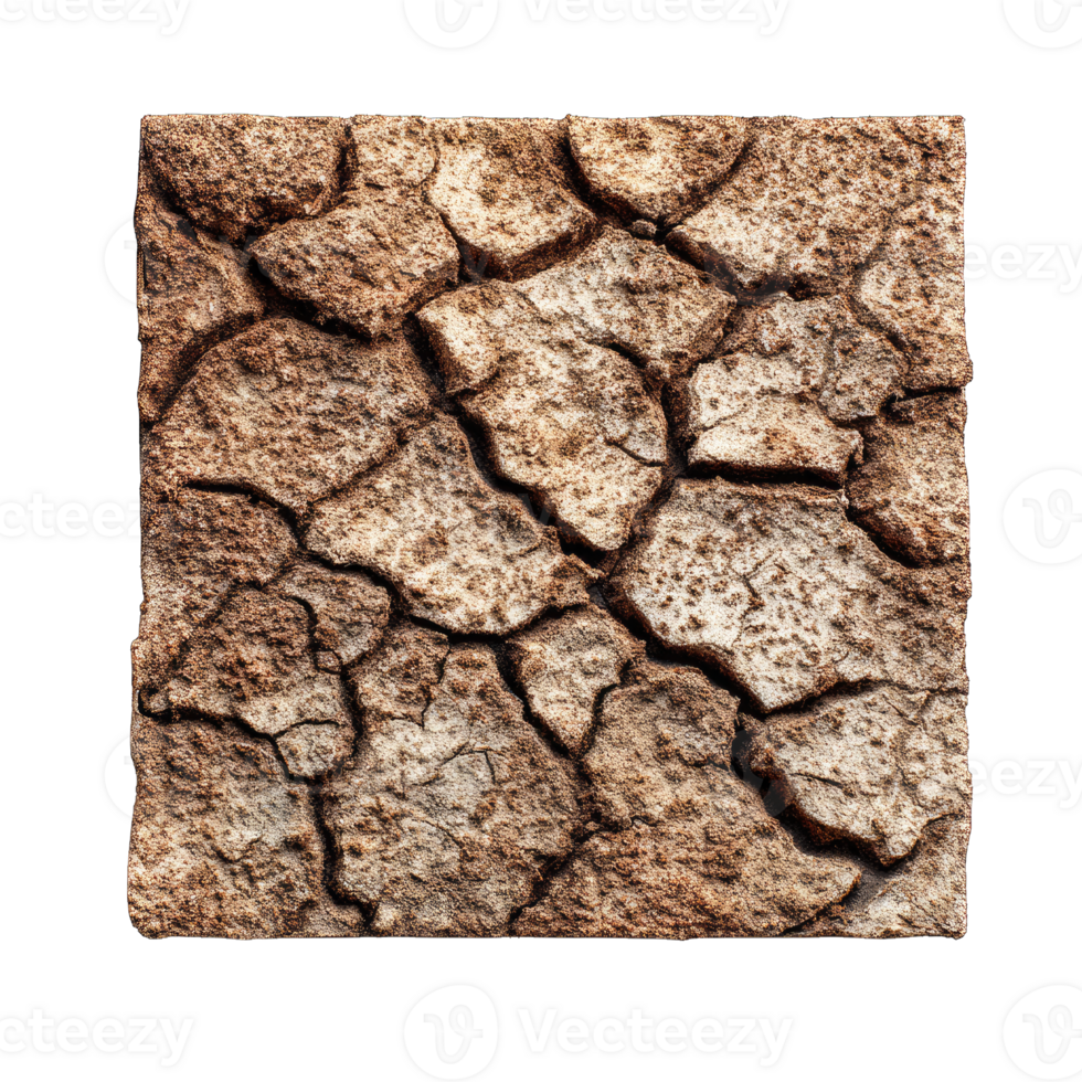 Dry cracked earth texture surface drought land arid soil clay ground desert terrain pattern png