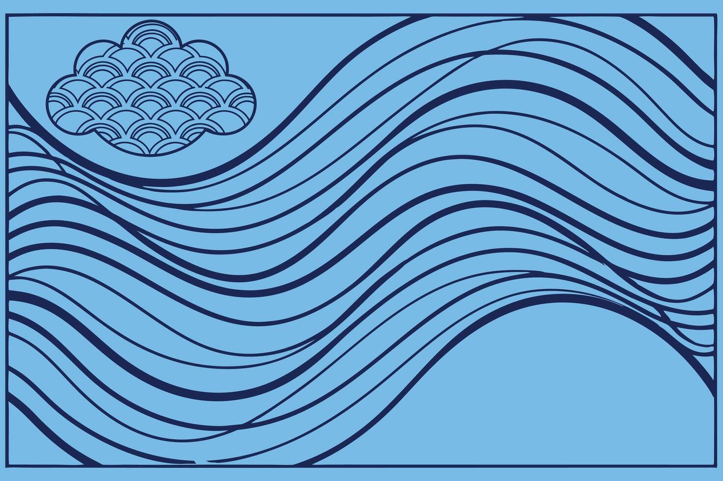 Flowing Wave Abstract pattern Art vector