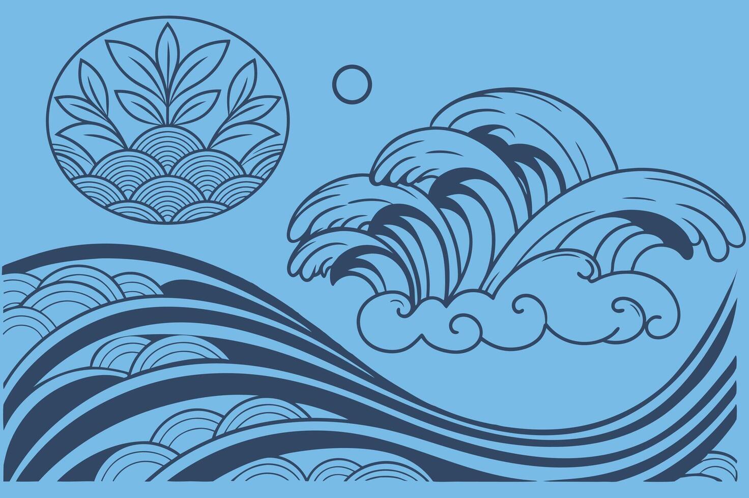 modern Flowing Wave Digital Abstract pattern Art vector