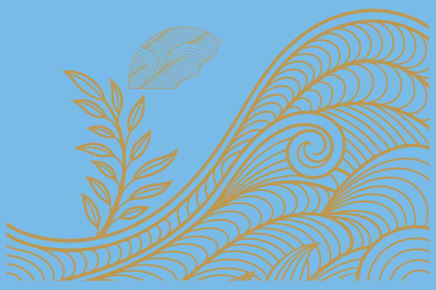 Wave Digital Abstract pattern vector