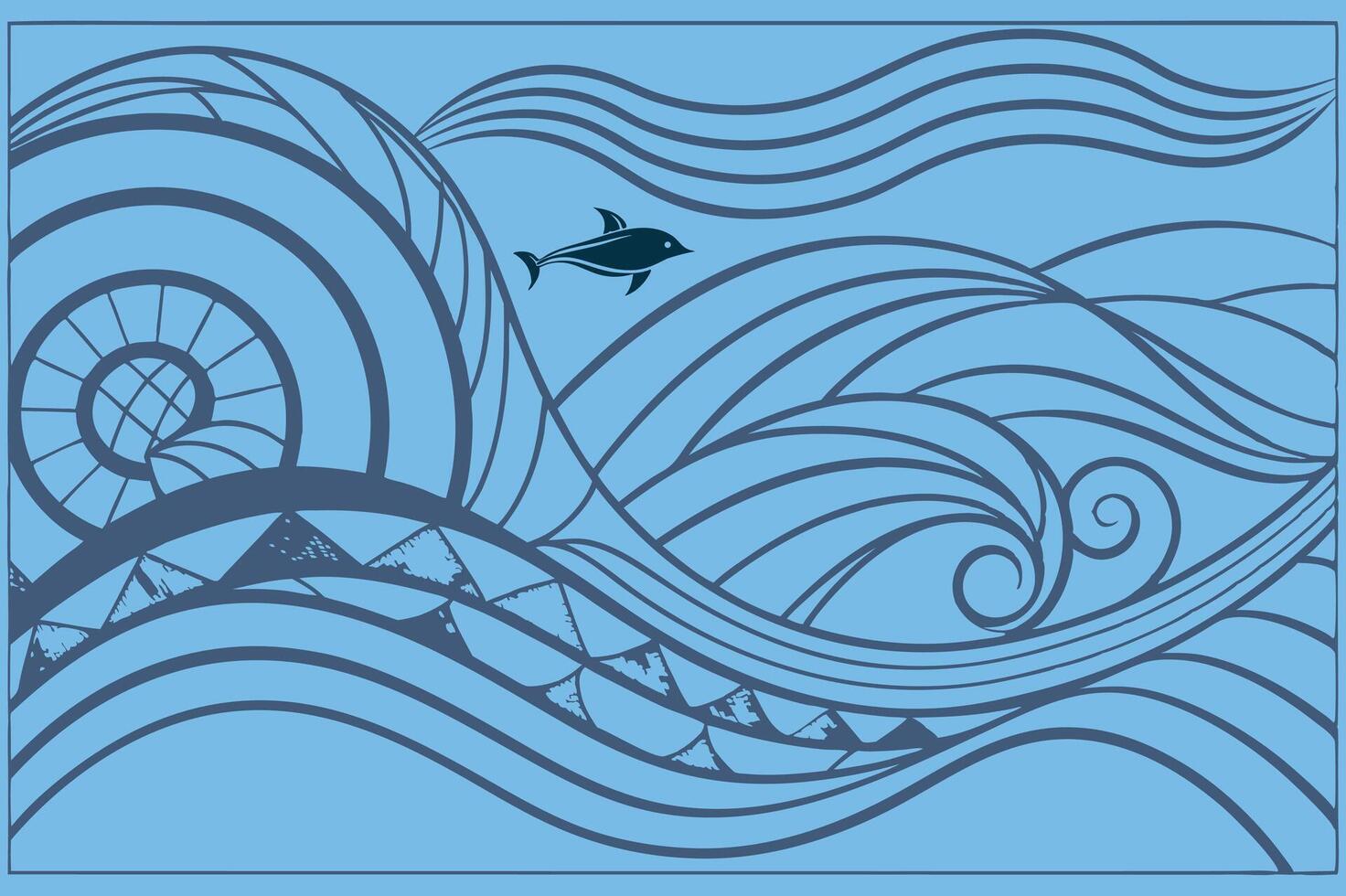 modern Flowing Wave Digital pattern vector