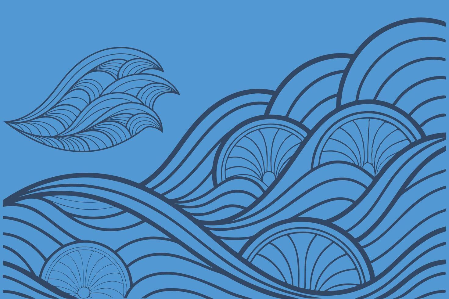 modern Flowing Wave Digitalt pattern design. vector