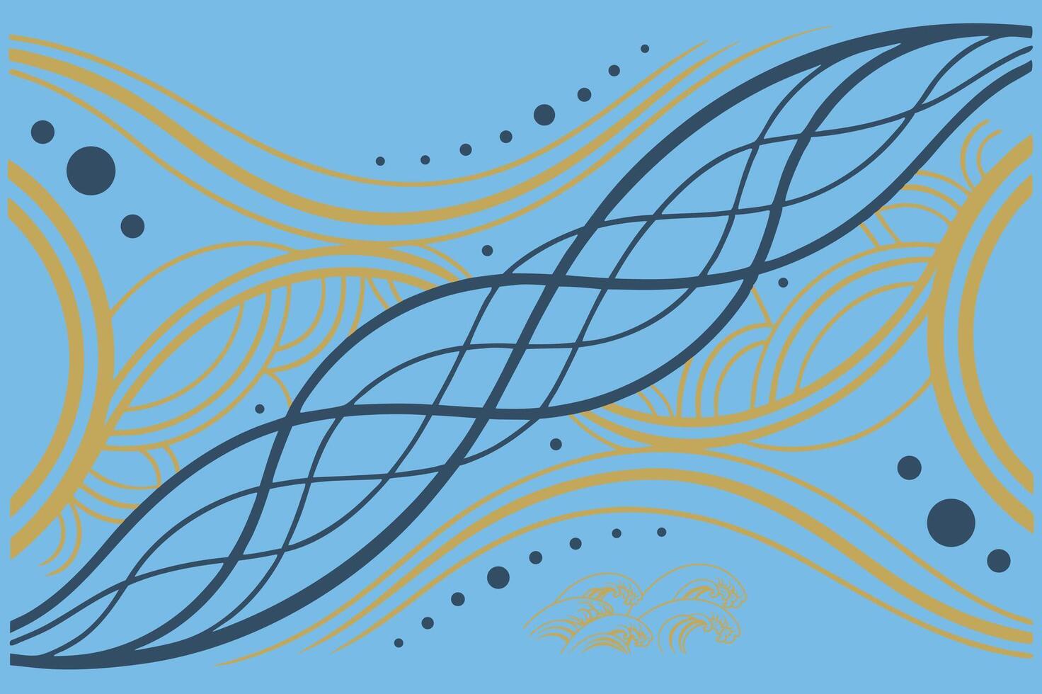 modern Flowing Wave pattern Art vector