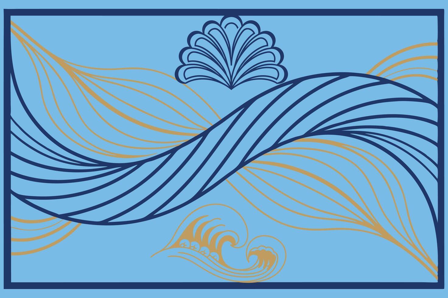 Wave Digital pattern Art vector