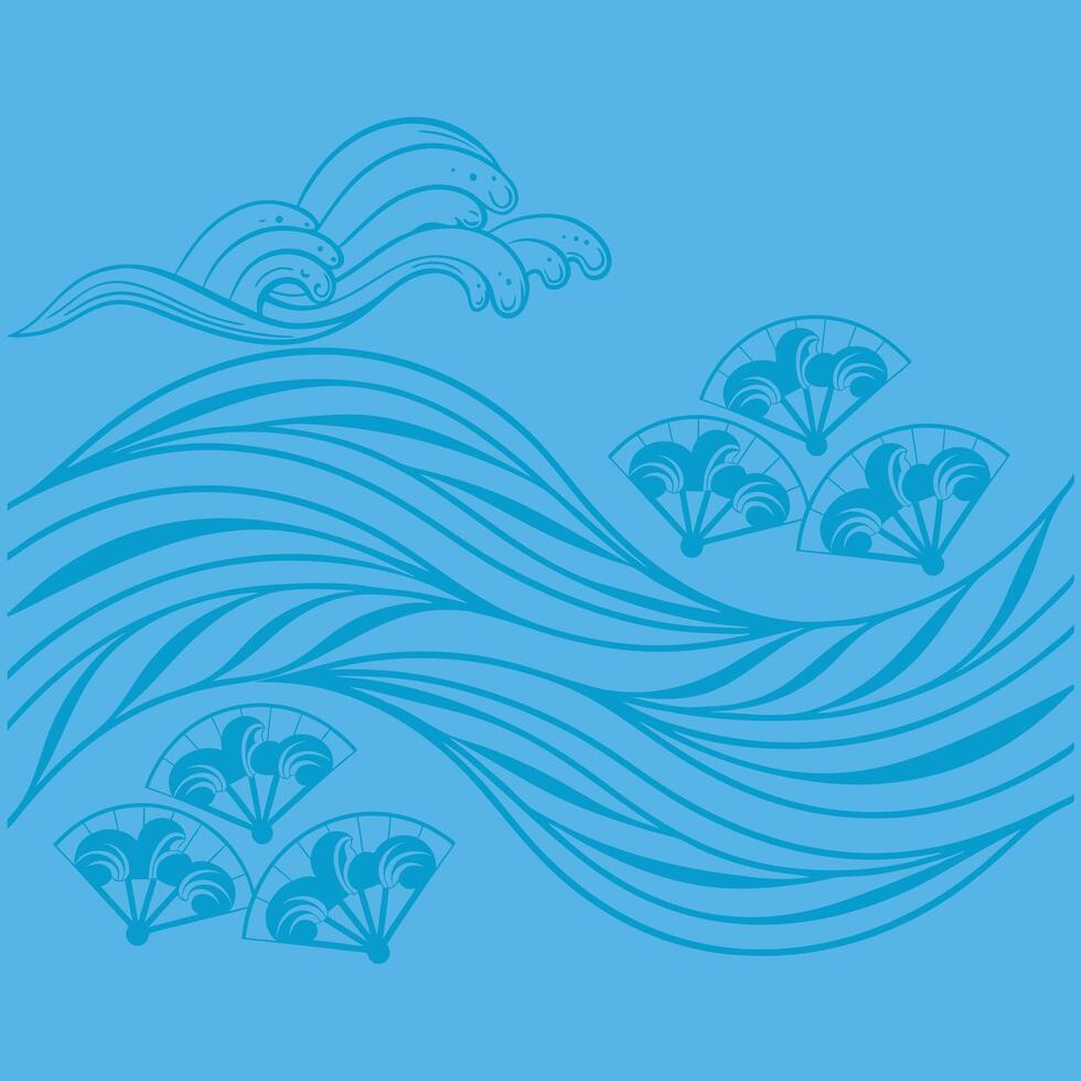 modern Flowing Wave Digital pattern design illustration. vector