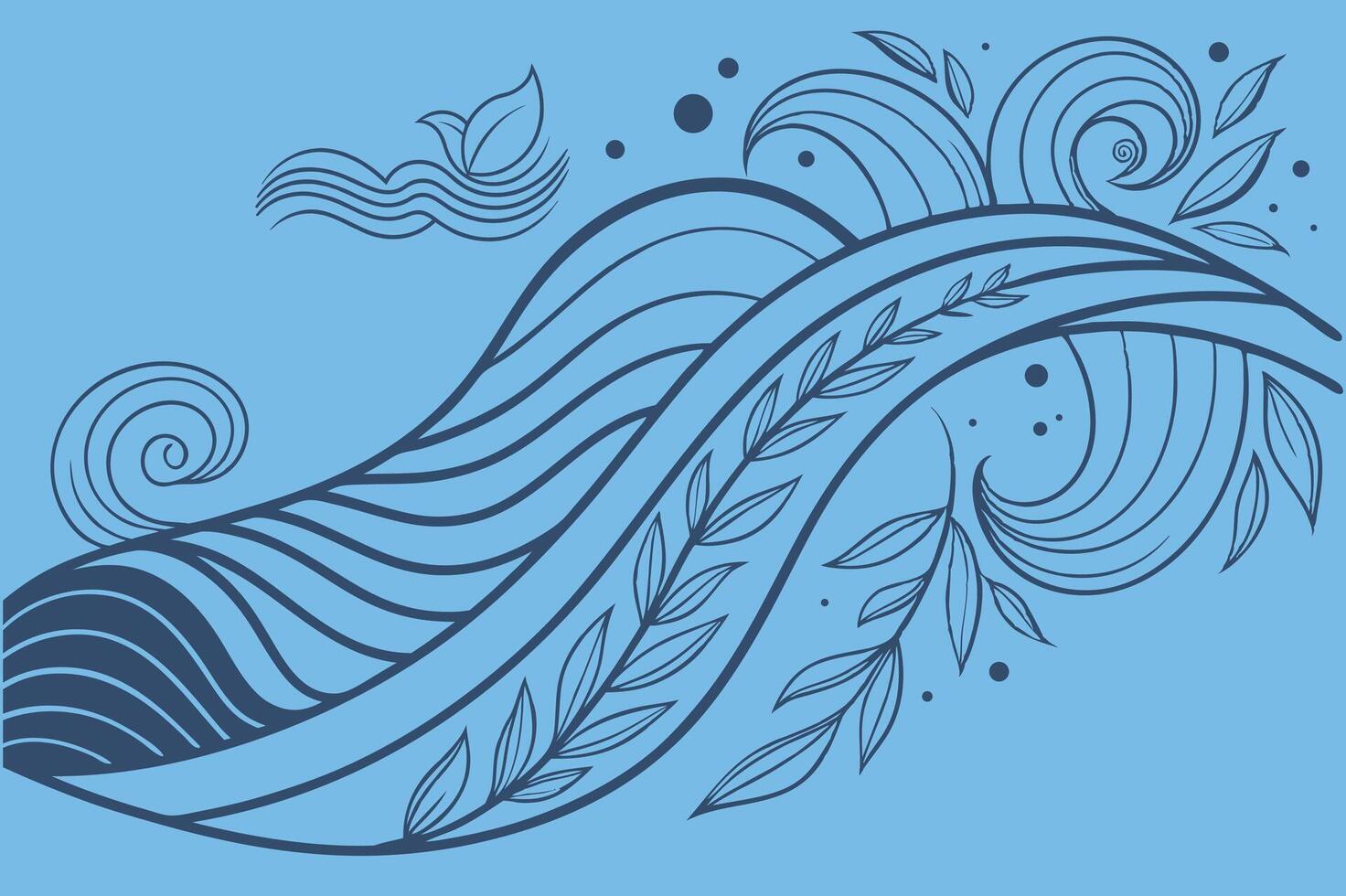 modern Wave pattern Art vector