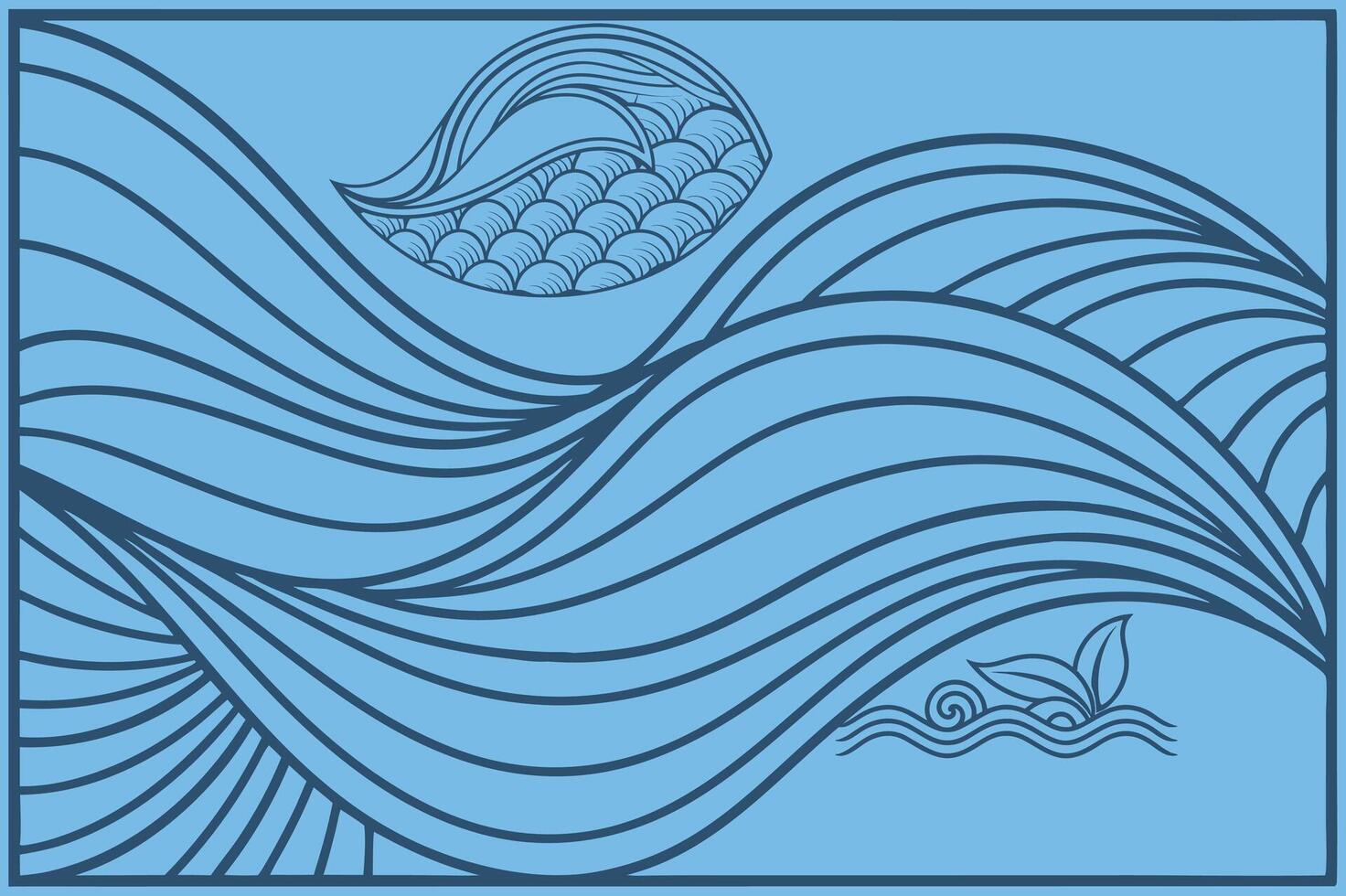 modern Flowing Wave Digital Abstract pattern vector