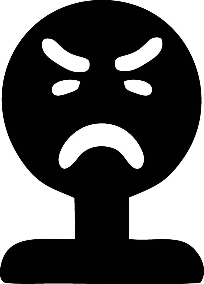 Angry emoticon graphic design for social media use. vector