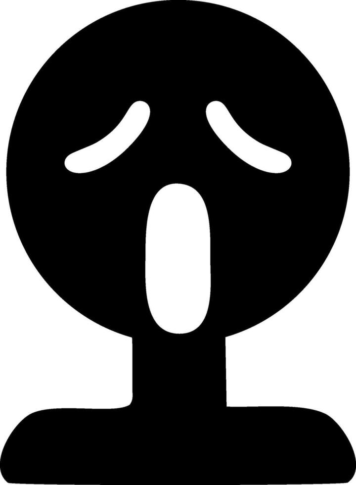 Sad, Screaming Emoji Icon vector