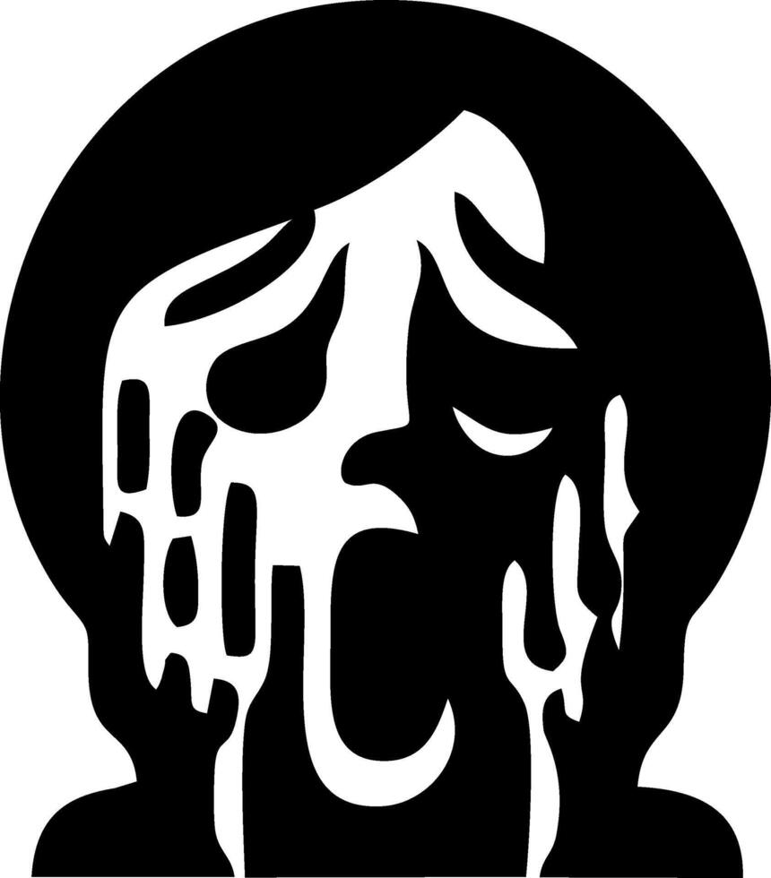Distressed Scream Silhouette Design for Horror Themed Products vector