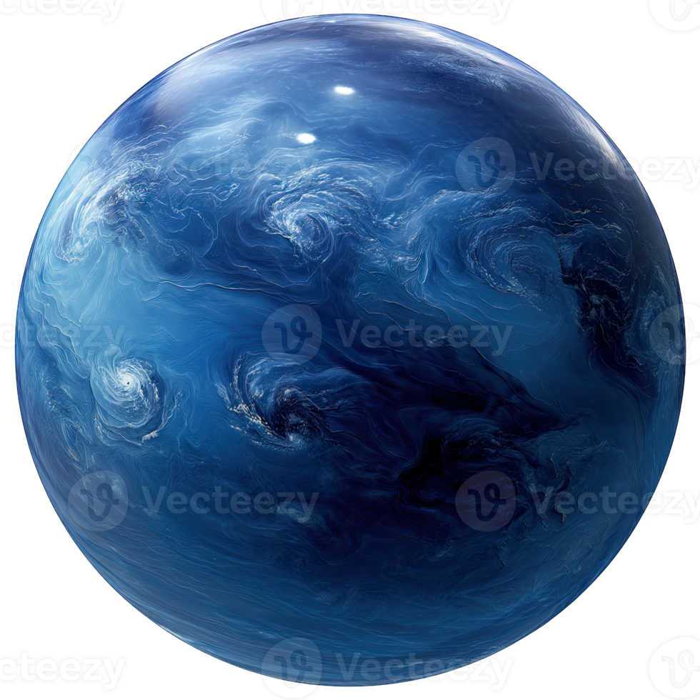 Stunning Blue Planet Space Celestial Body Exoplanet World Cosmic Sphere Galaxy Universe Nebula Astronomy Image png