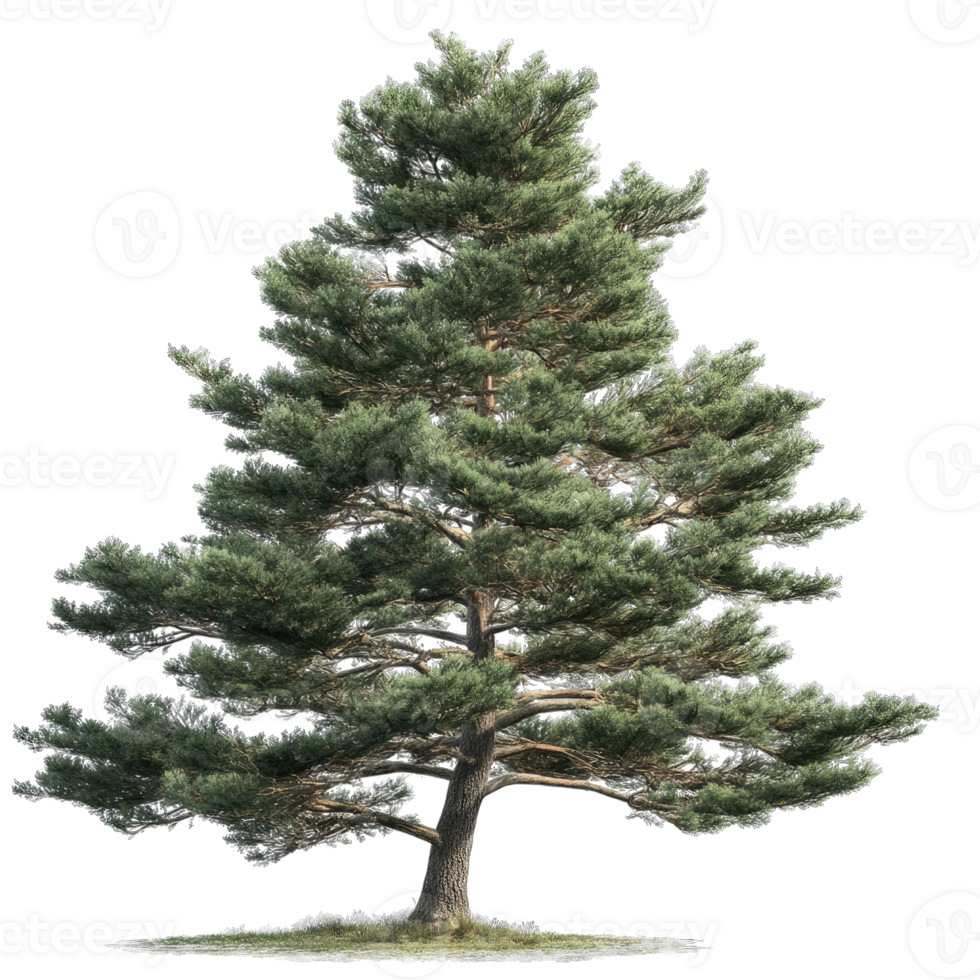 Isolated evergreen tree image for design projects and forestry visuals, nature element png