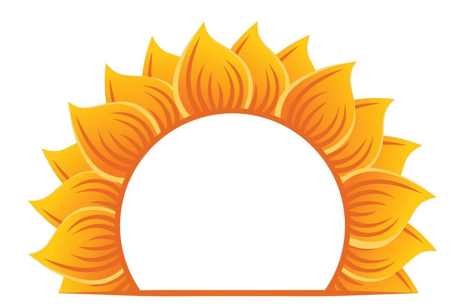 The frame with sunflower. vector