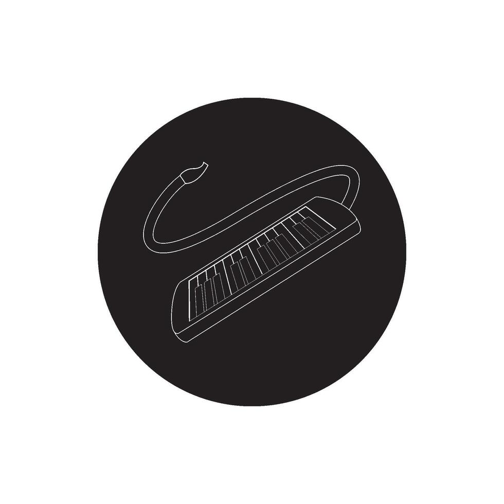 harmonica element icon vector