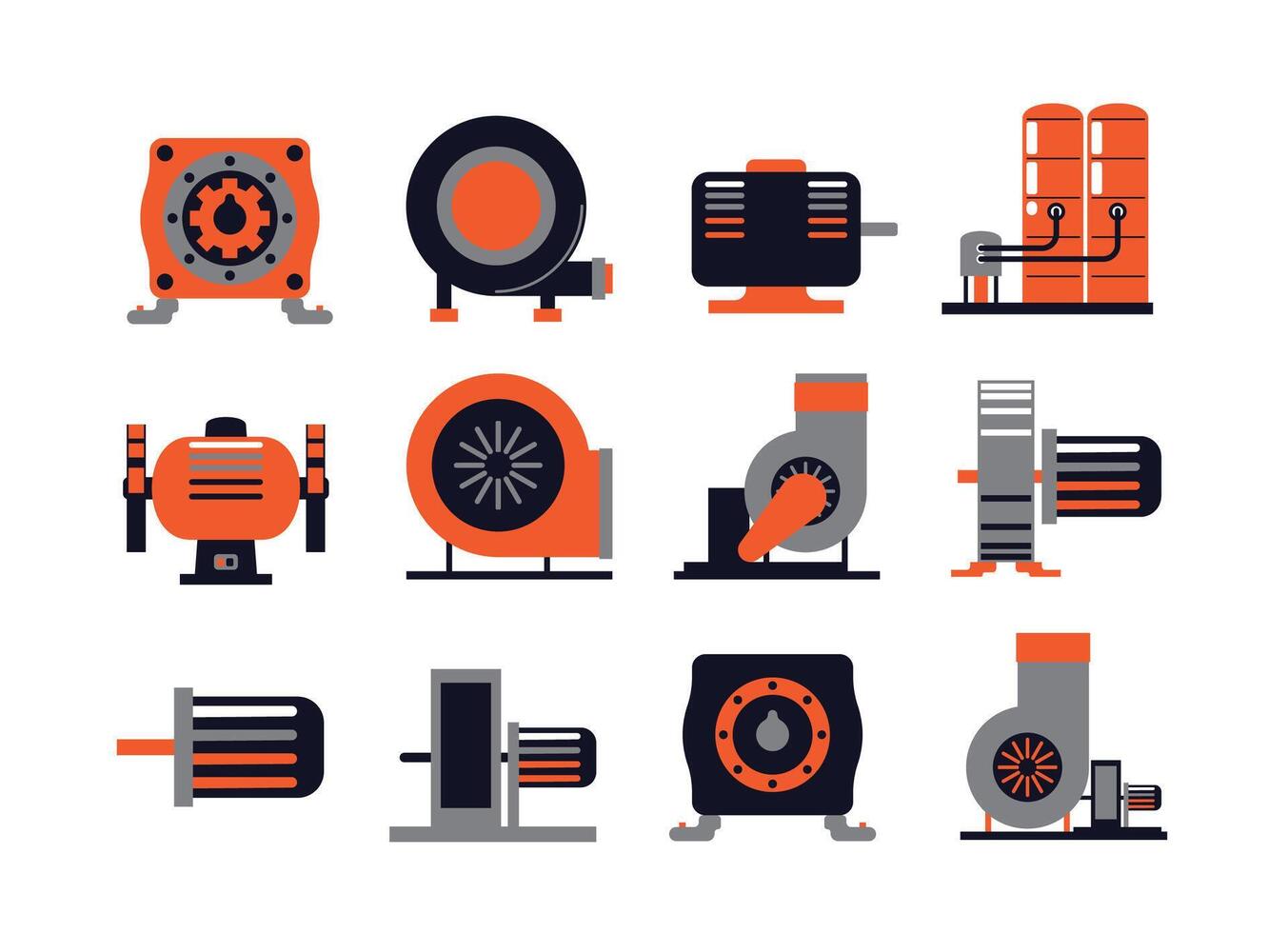 Heavy Machinery Illustration Pack vector