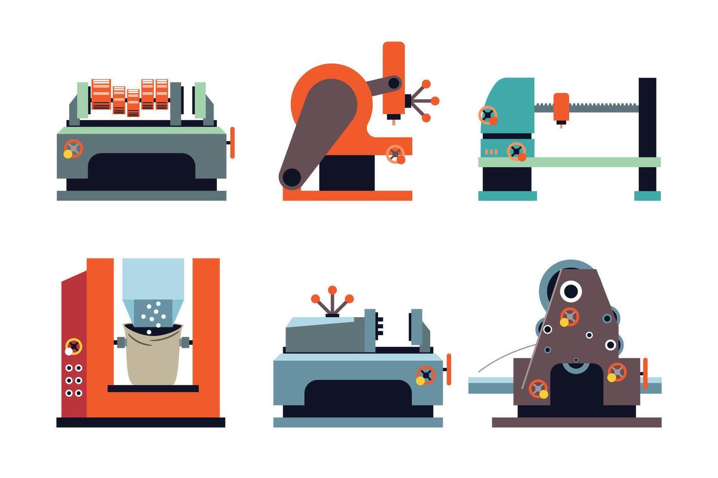 Industrial Machine Set vector