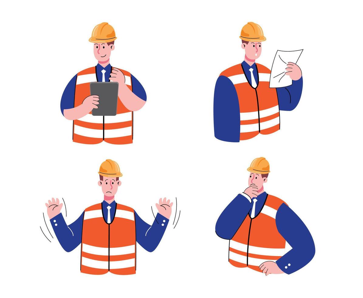 construction worker illustration vector