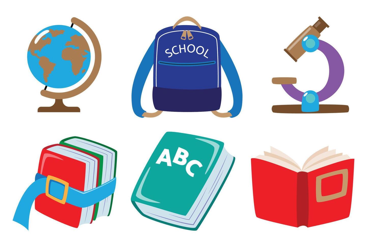 School and Education Icon Set Illustration vector